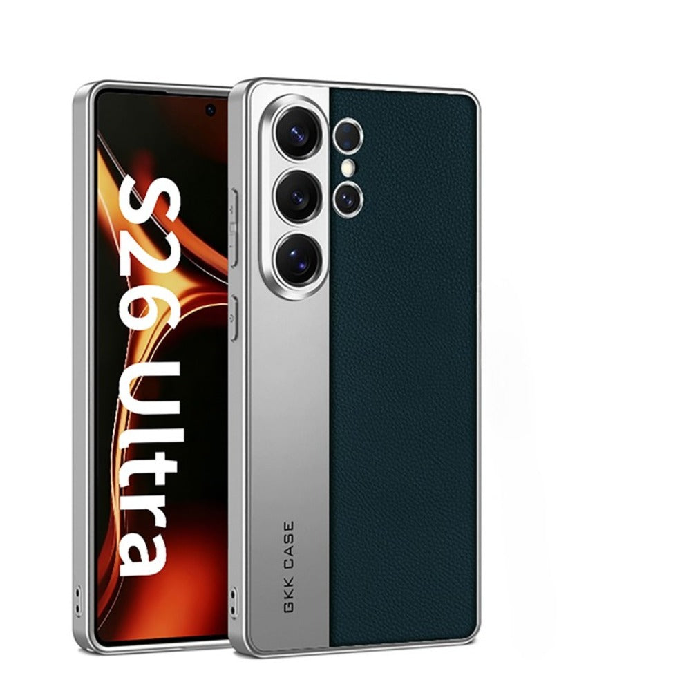 ElitePlated Luxury Leather Case – Ultra-Thin Shockproof Silicone Cover for Samsung Galaxy