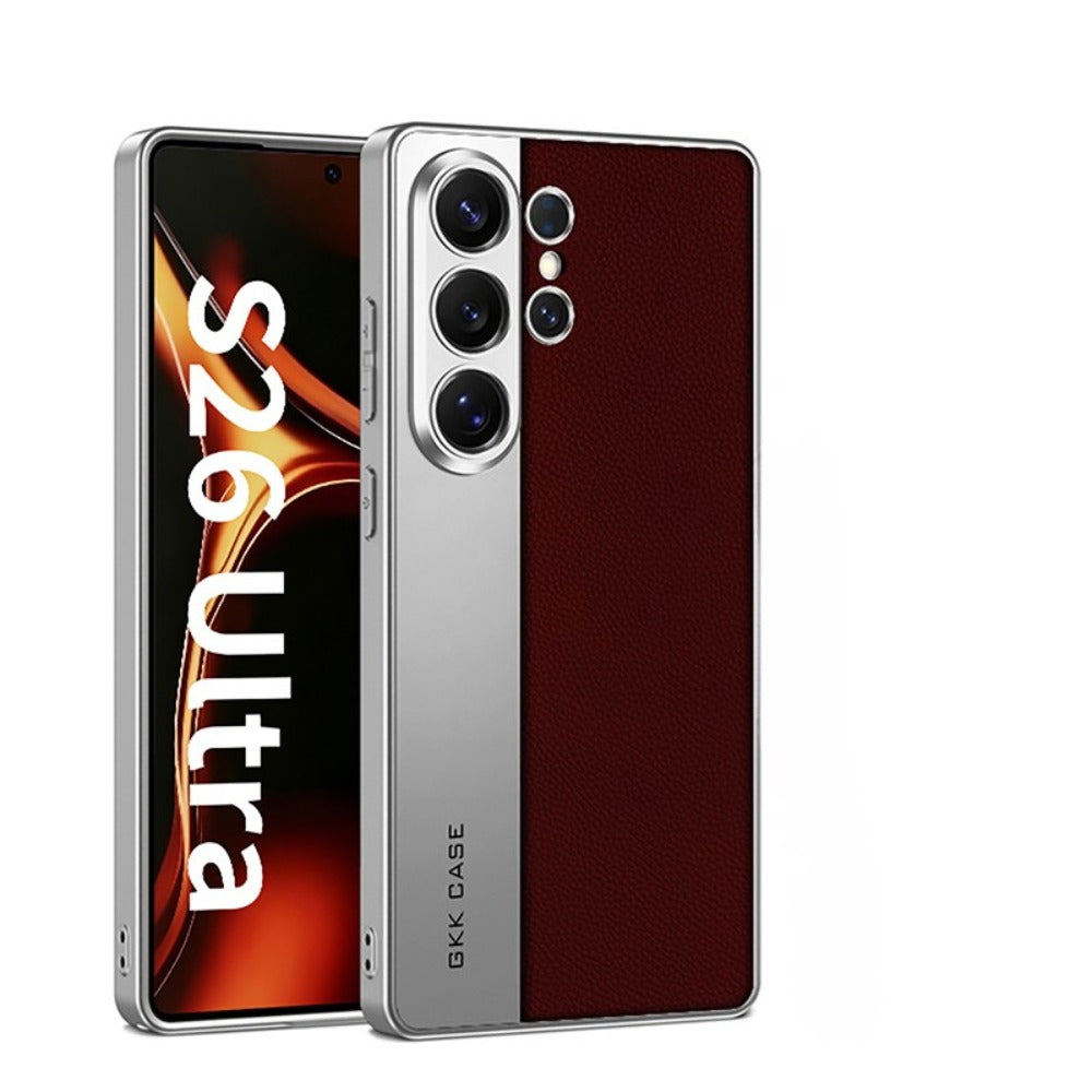 ElitePlated Luxury Leather Case – Ultra-Thin Shockproof Silicone Cover for Samsung Galaxy