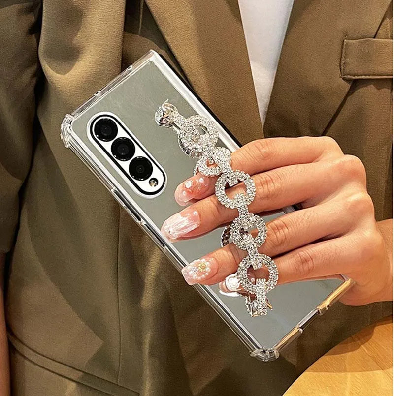 Luxury Electroplating Mirror Design Bling Phone Strap