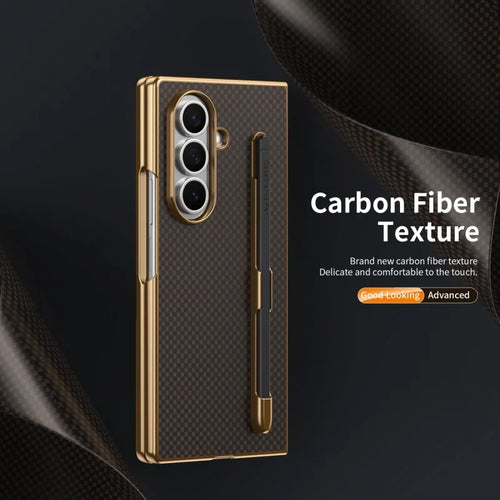 Business Plating Carbon Fiber Texture Phone Case