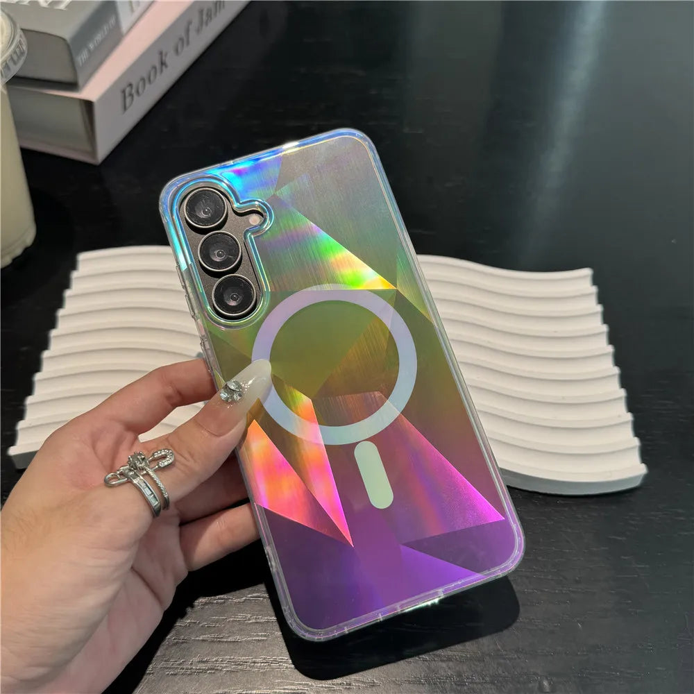For Samsung New Gradient Magnetic Phone Case