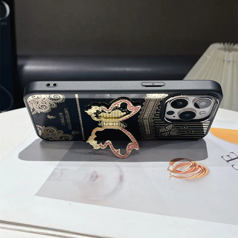 Luxury Diamond Butterfly iphone Case