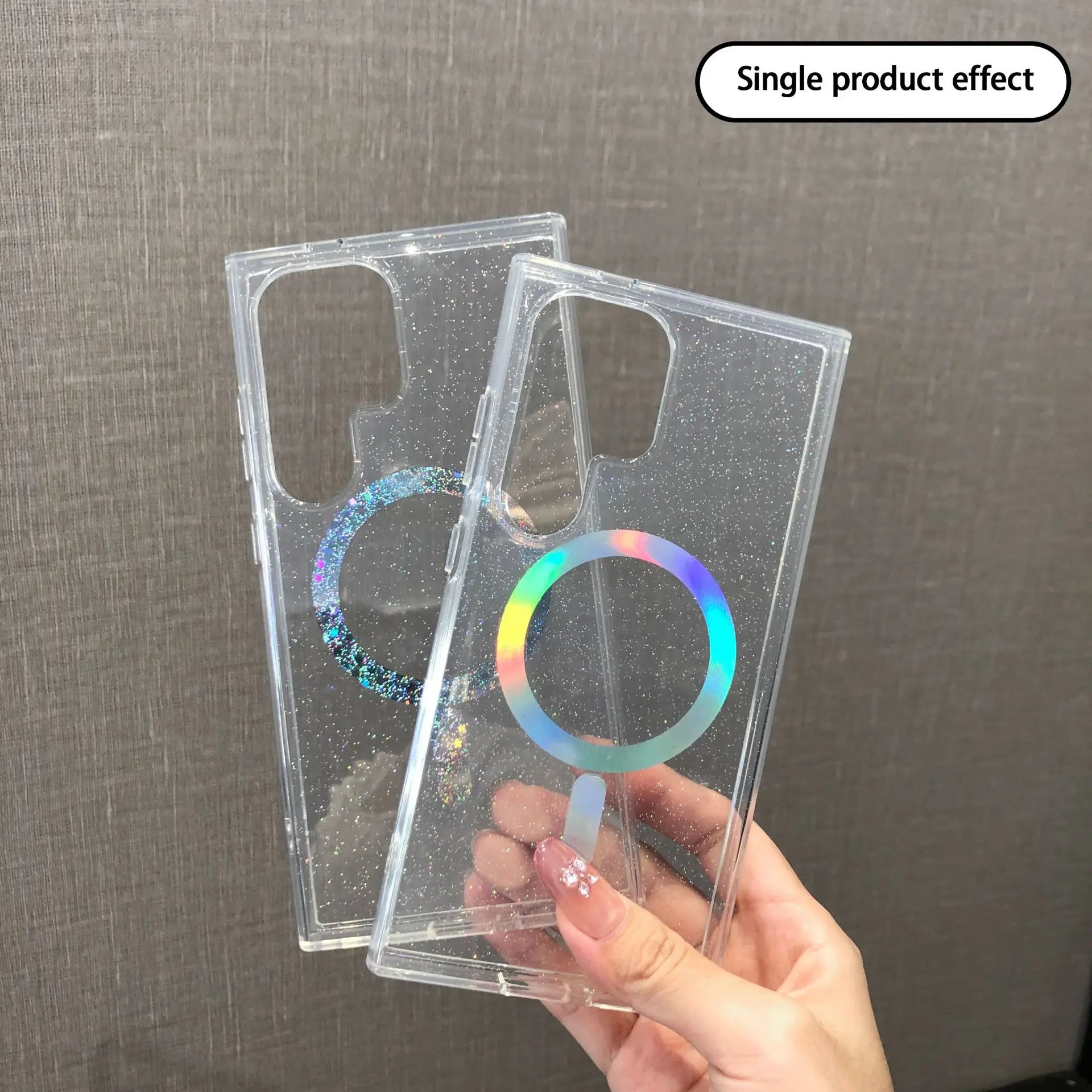 Laser Glitter Magnetic Ring Case for Samsung Galaxy