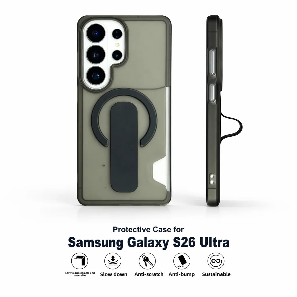 Magnetic Ring Matte Integrated Case for Samsung Galaxy