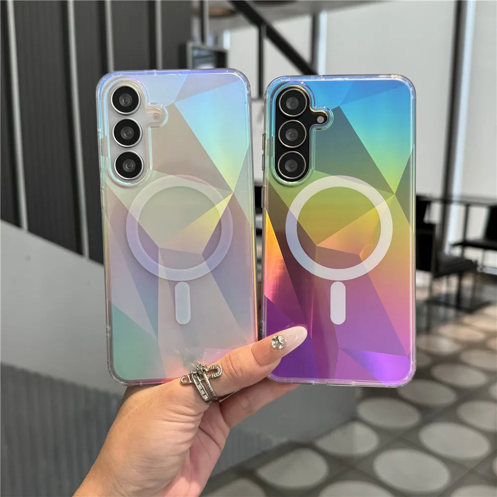 For Samsung New Gradient Magnetic Phone Case