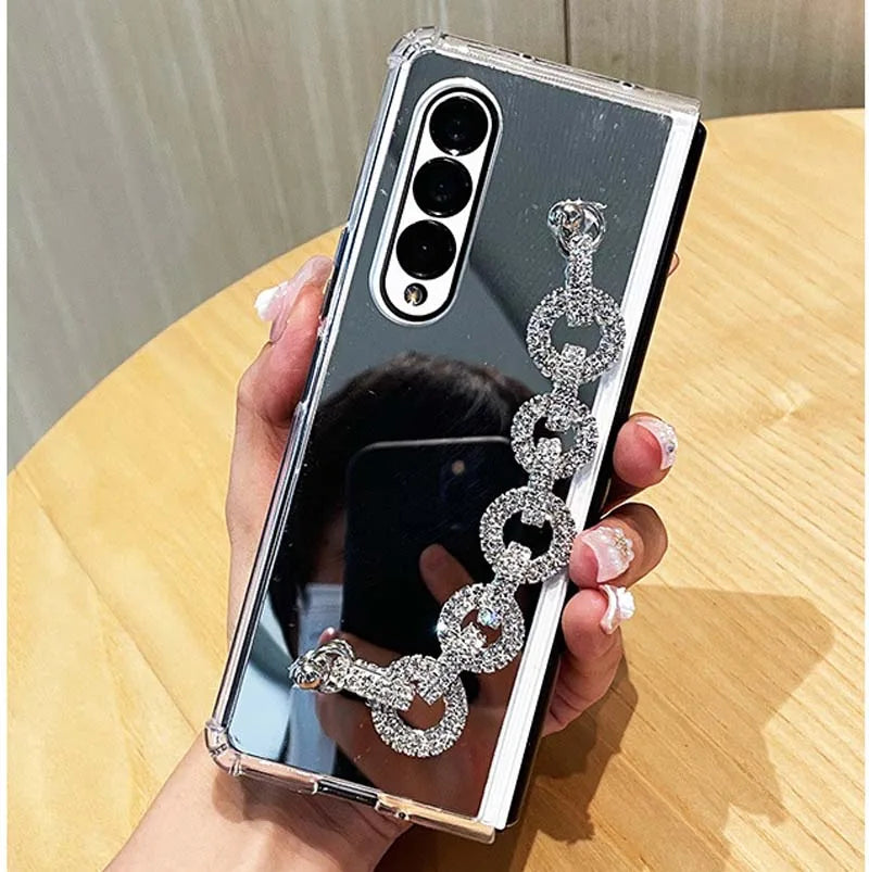Luxury Electroplating Mirror Design Bling Phone Strap