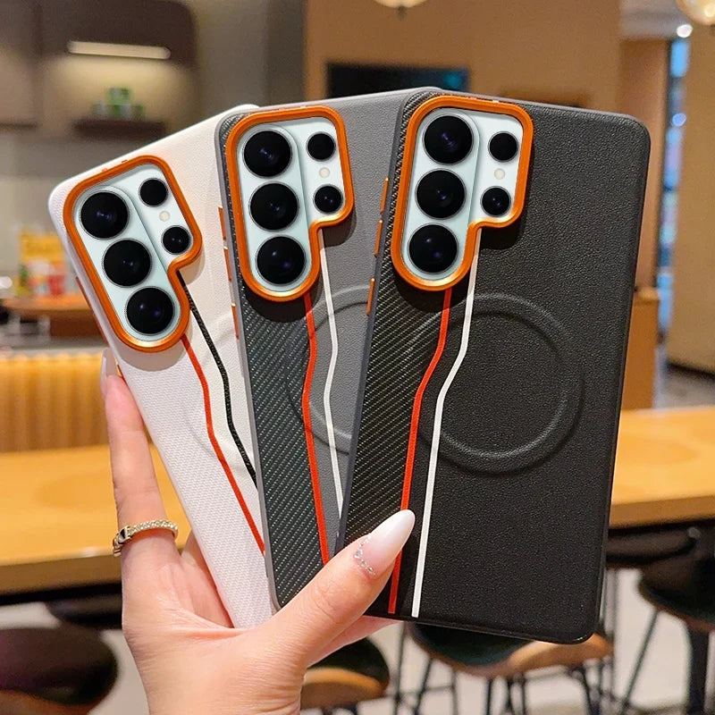 Luxury Magnetic Leather Case for Samsung Galaxy