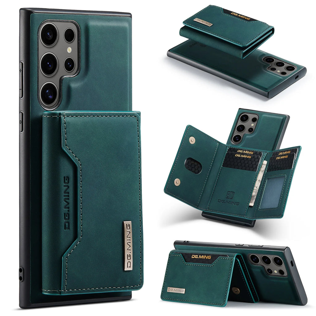 M2 2-in-1 Magnetic Card Holder and Protective PU Leather Case