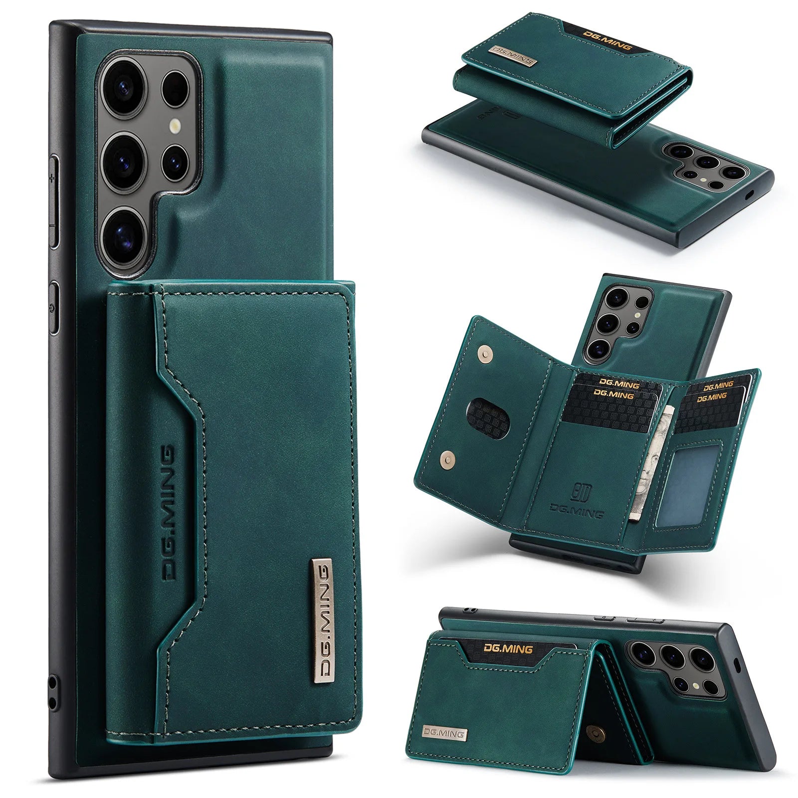 M2 2-in-1 Magnetic Card Holder and Protective PU Leather Case