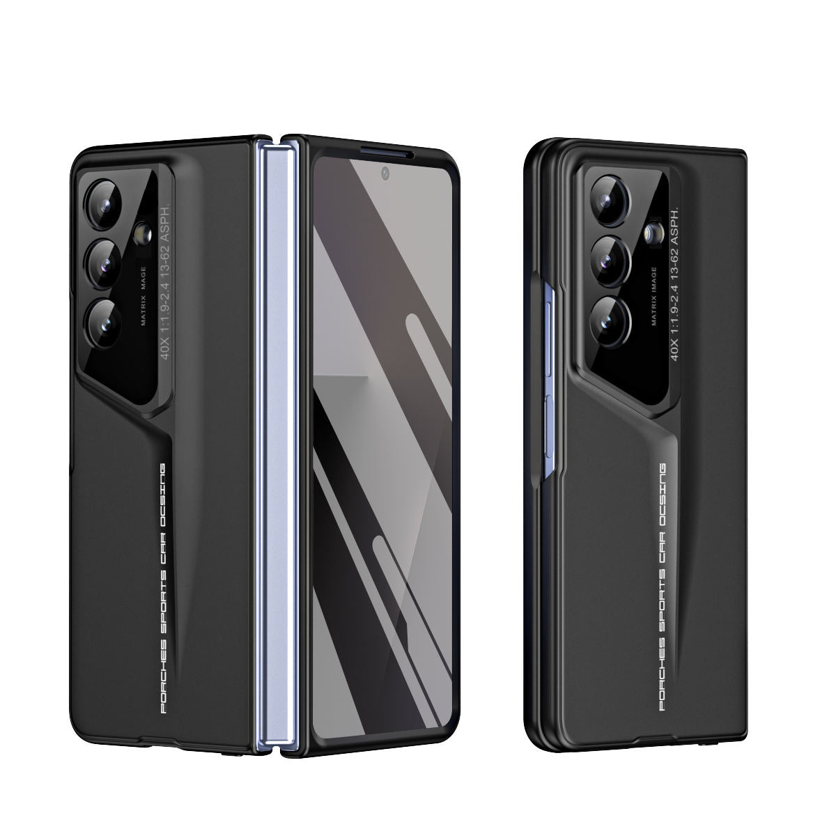 Hinge Pen Slot Armor Case for Samsung Z Fold – 360° Shockproof Cover with Tempered Glass Full Screen Protector