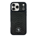POLO Pure Color Portrait Design Magnetic PU Leather Shockproof Phone Case for 17 Pro