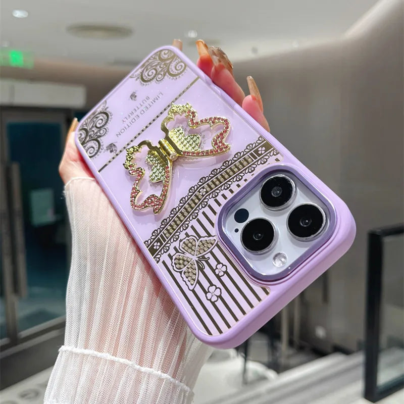 Luxury Diamond Butterfly iphone Case