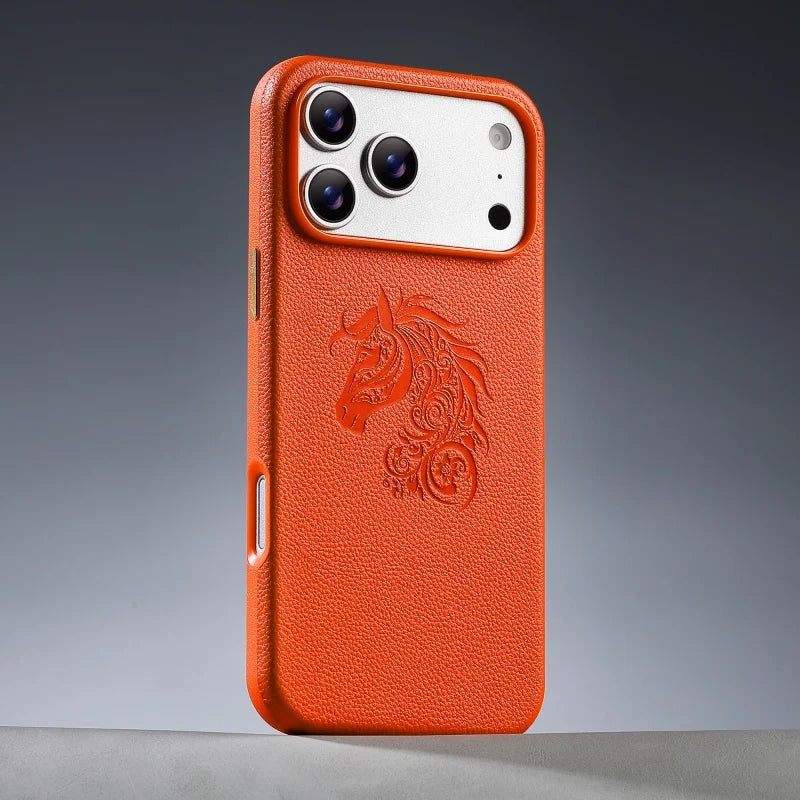 Premium PU Leather iPhone 17/16/15 Pro Max Case