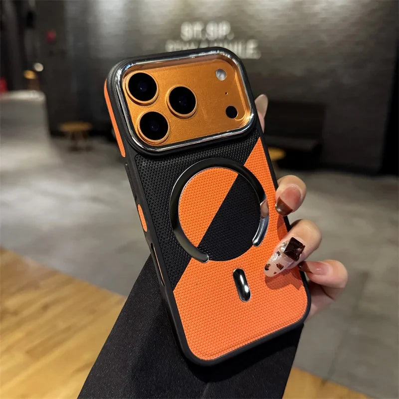 Luxury Magnetic Leather iPhone Case