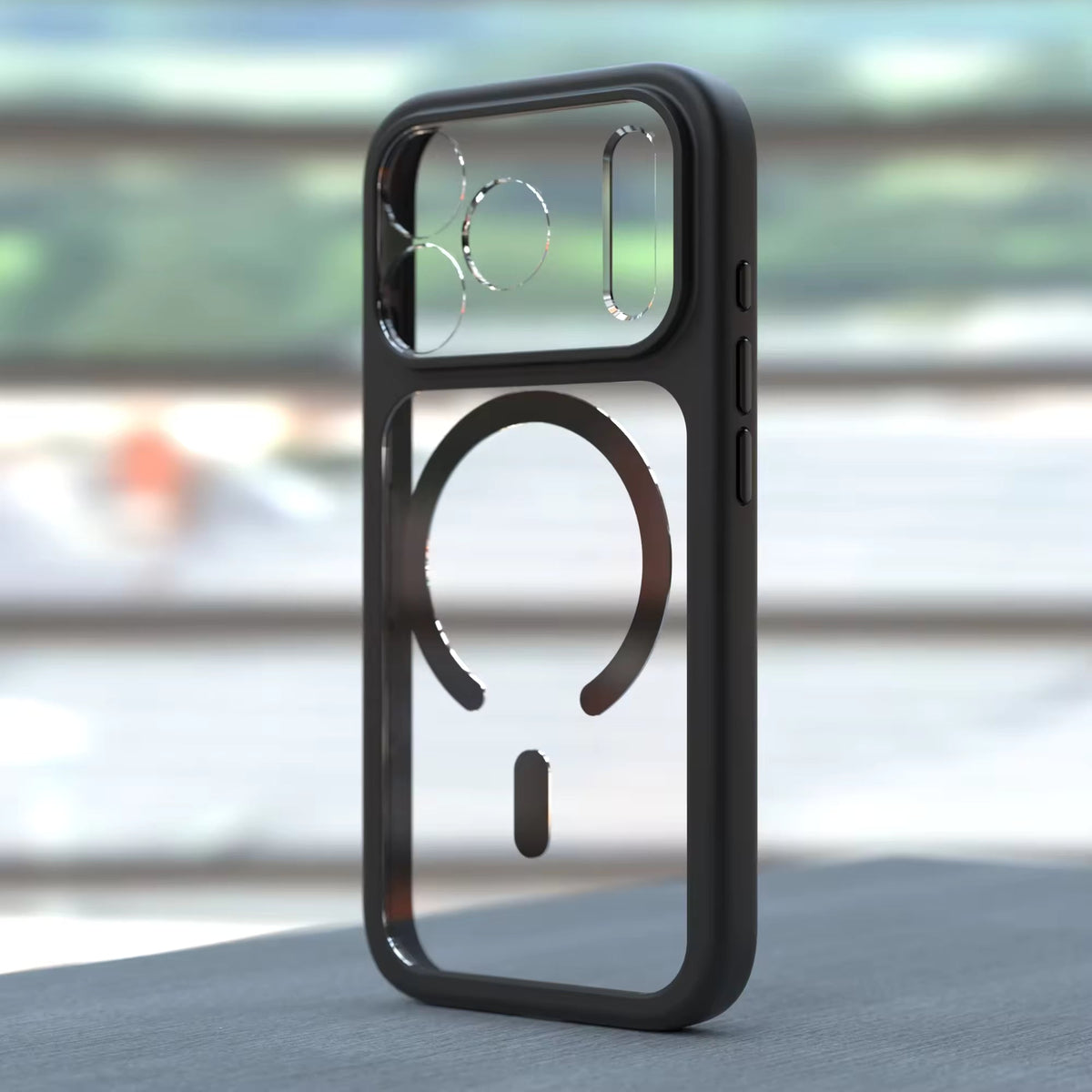 Magnetic Transparent Frame Case for iPhone