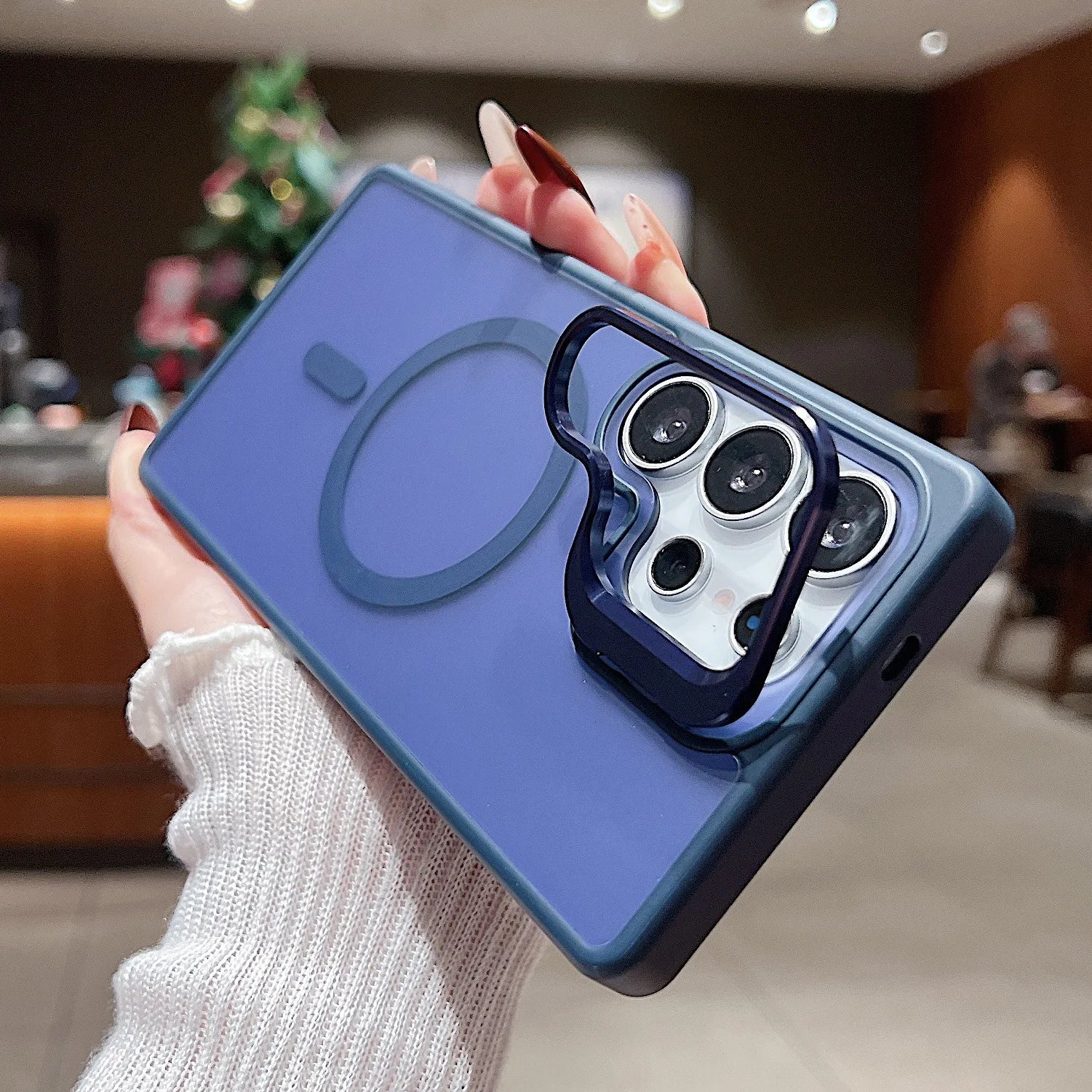 Luxury Wireless Charging Magnetic Matte Colorful Transparent Phone case