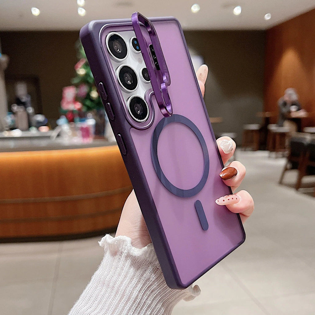 Luxury Wireless Charging Magnetic Matte Colorful Transparent Phone case