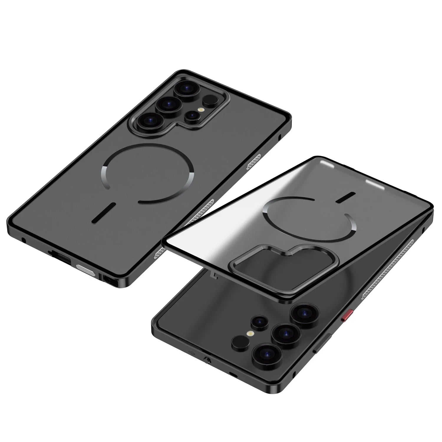 Metal Border Frosted PC Backplate Phone Case