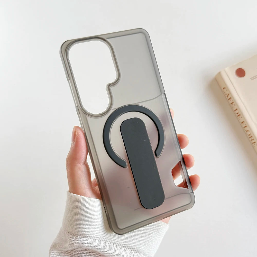 Magnetic Ring Matte Integrated Case for Samsung Galaxy