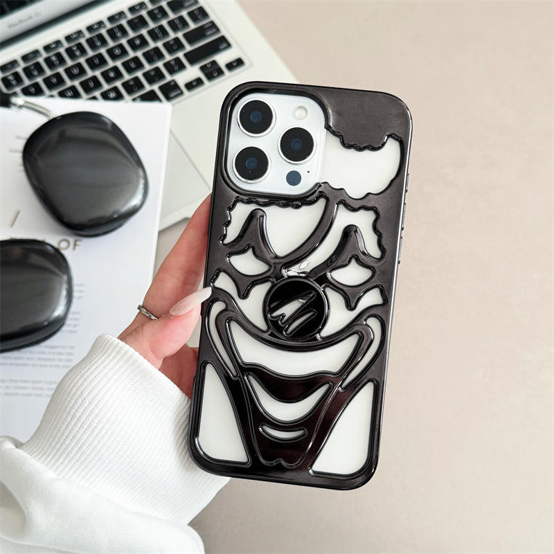 Electroplated Clown Design Phone Case