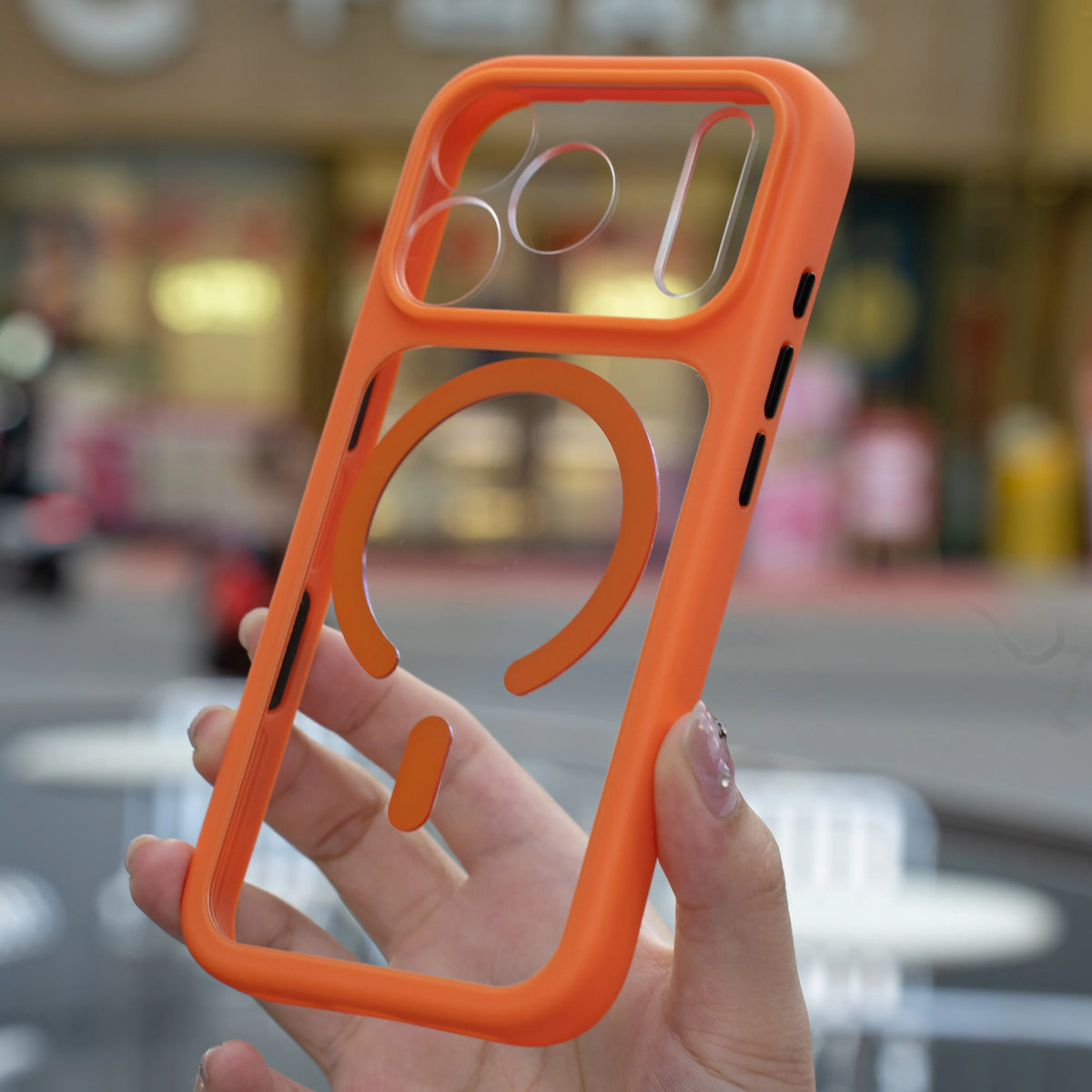 Magnetic Transparent Frame Case for iPhone