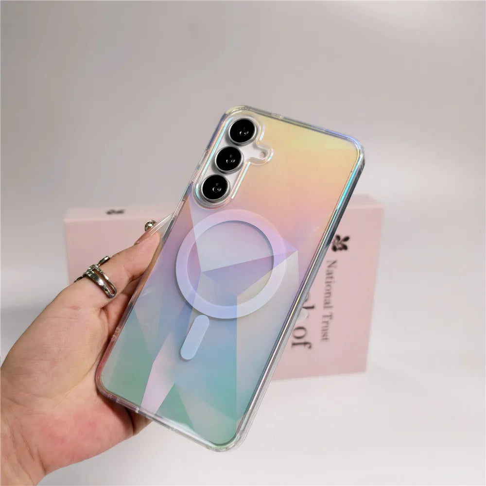 For Samsung New Gradient Magnetic Phone Case