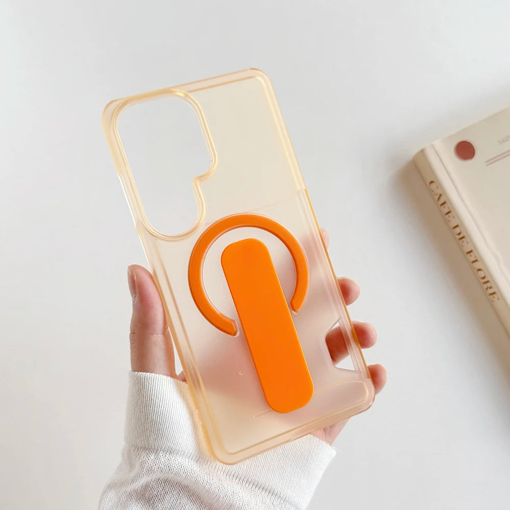 Magnetic Ring Matte Integrated Case for Samsung Galaxy