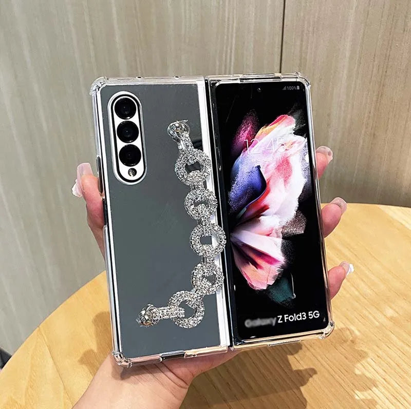 Luxury Electroplating Mirror Design Bling Phone Strap