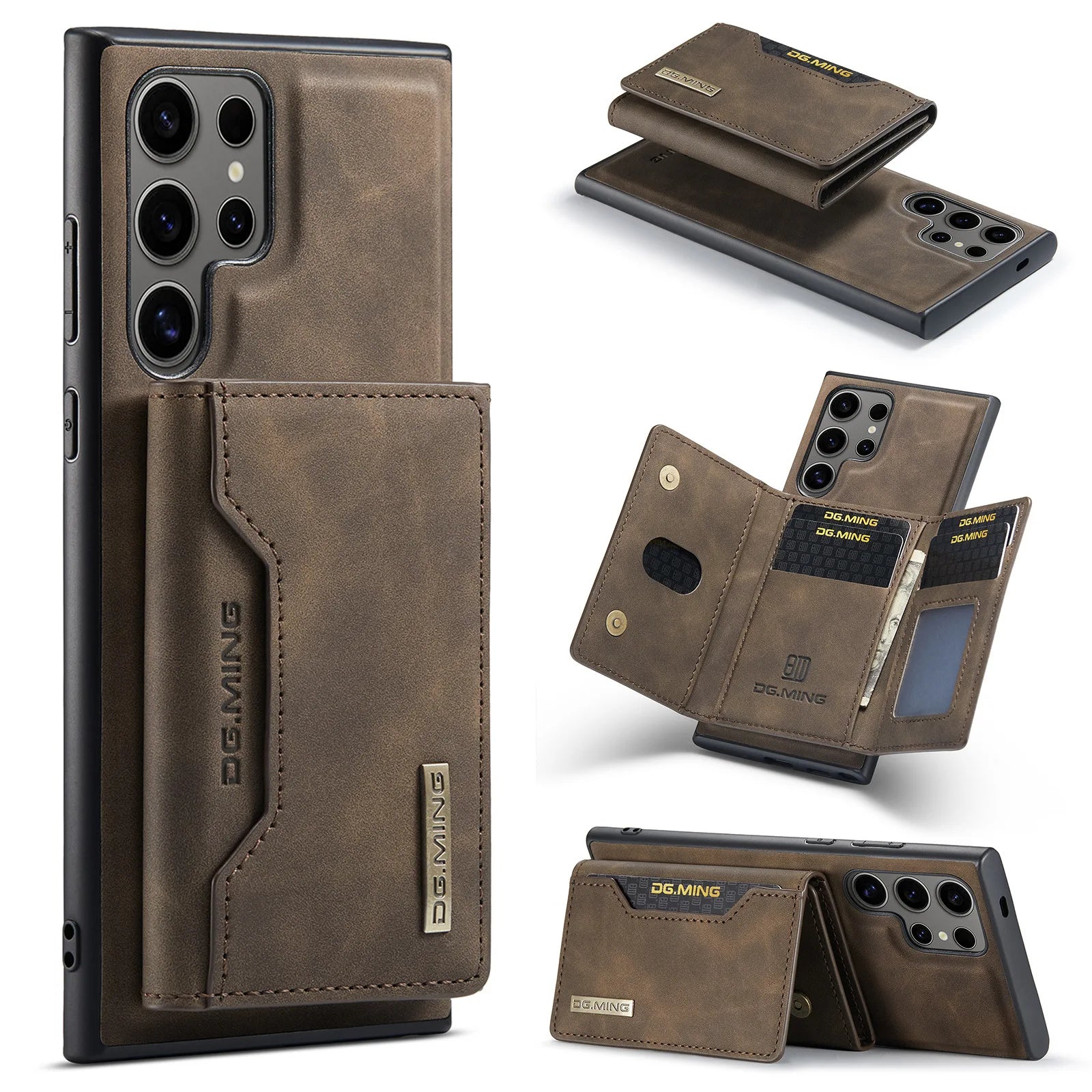 M2 2-in-1 Magnetic Card Holder and Protective PU Leather Case