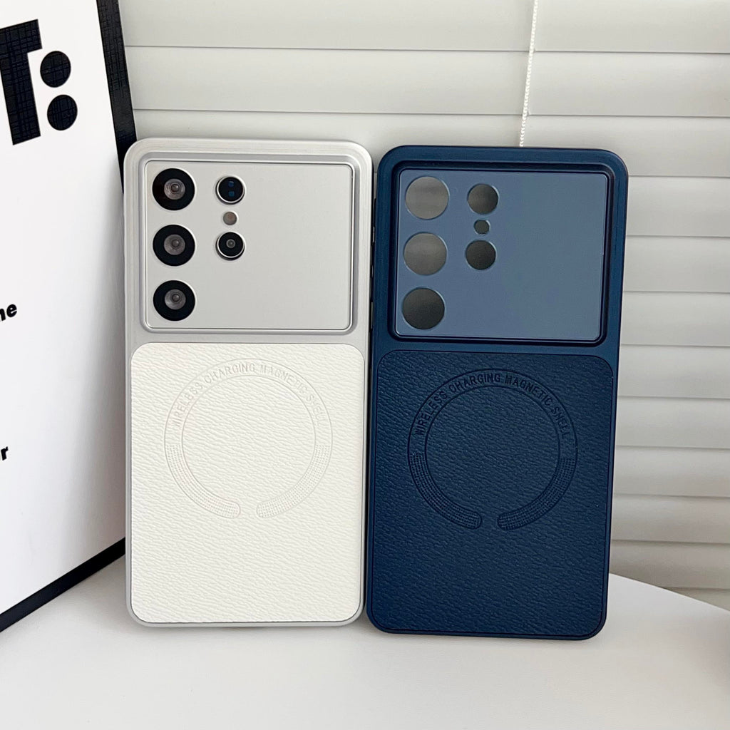 Magnetic Window Leather Cover for Samsung