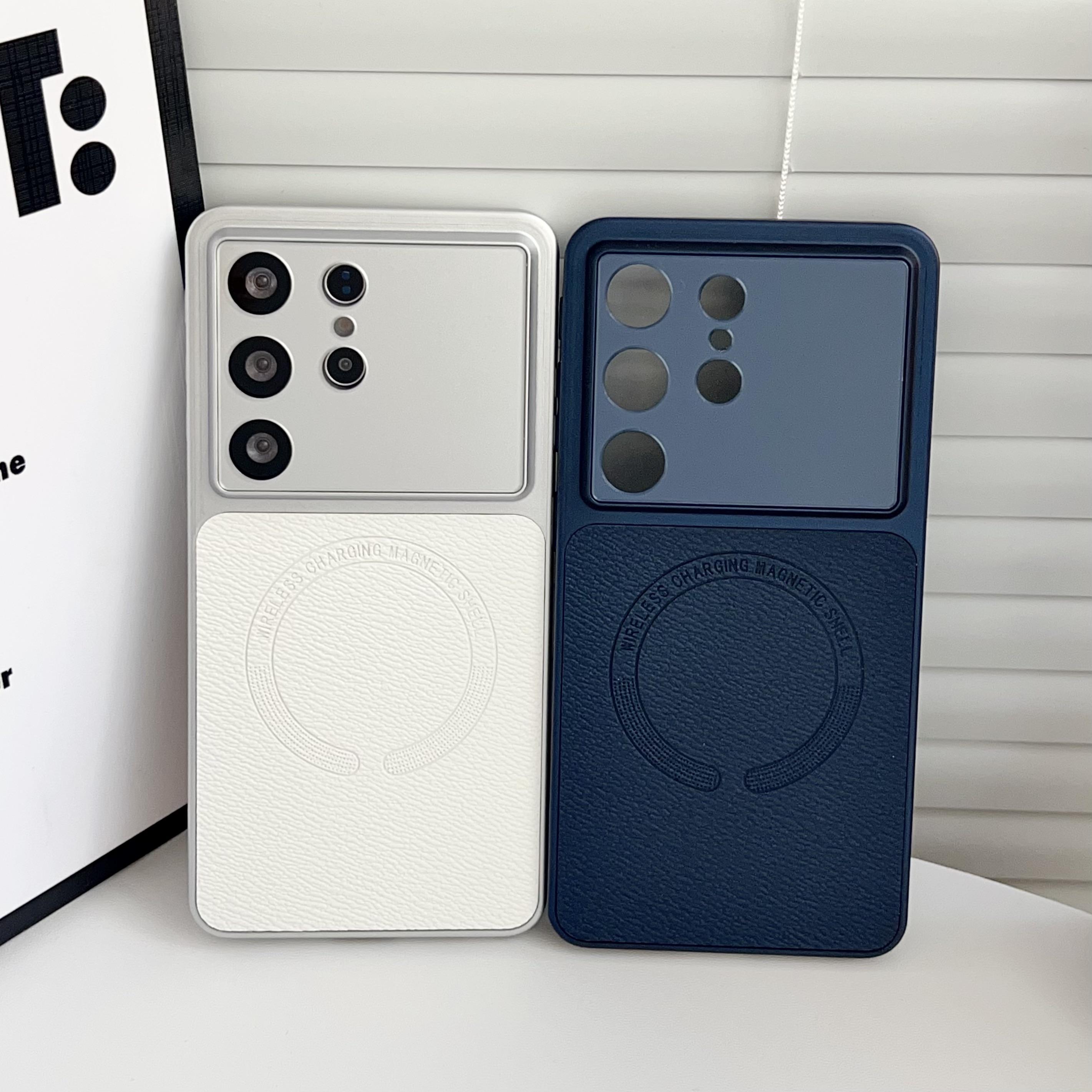 Magnetic Window Leather Cover for Samsung