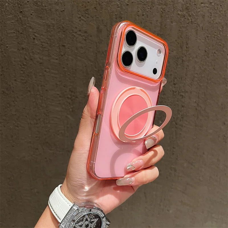 Compass Magnetic Stand Phone Case for iPhone