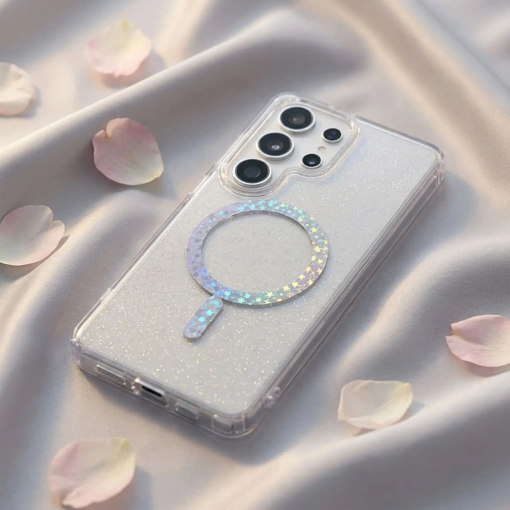 Laser Glitter Magnetic Ring Case for Samsung Galaxy