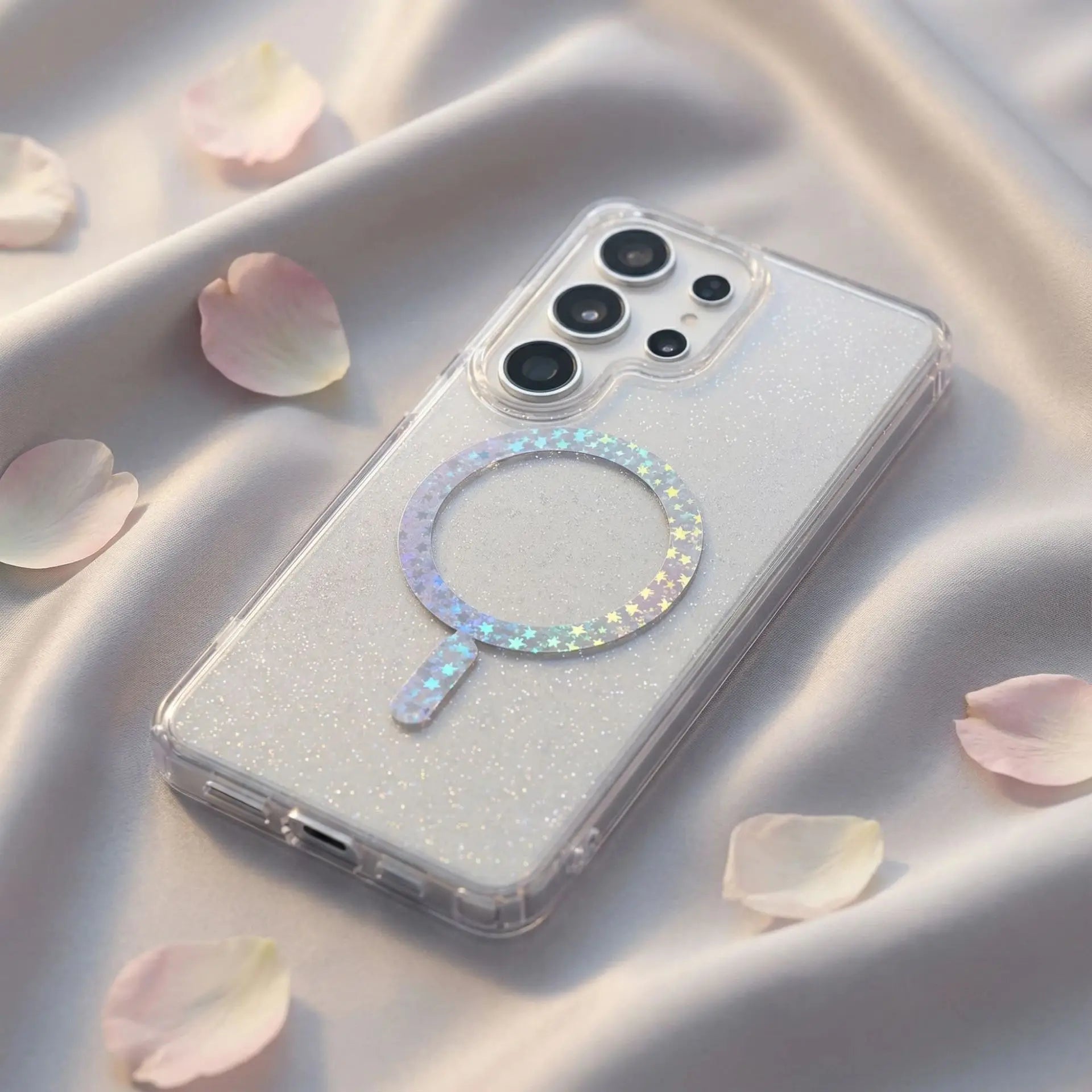 Laser Glitter Magnetic Ring Case for Samsung Galaxy