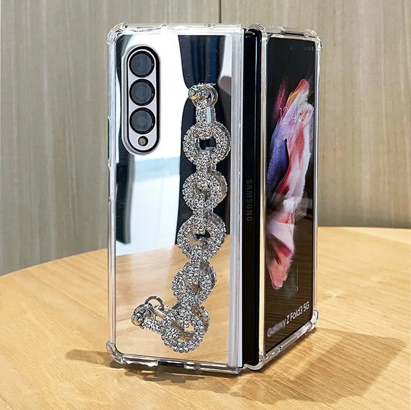 Luxury Electroplating Mirror Design Bling Phone Strap