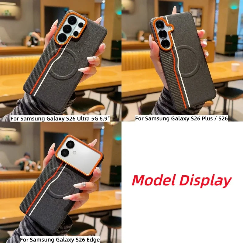 Luxury Magnetic Leather Case for Samsung Galaxy