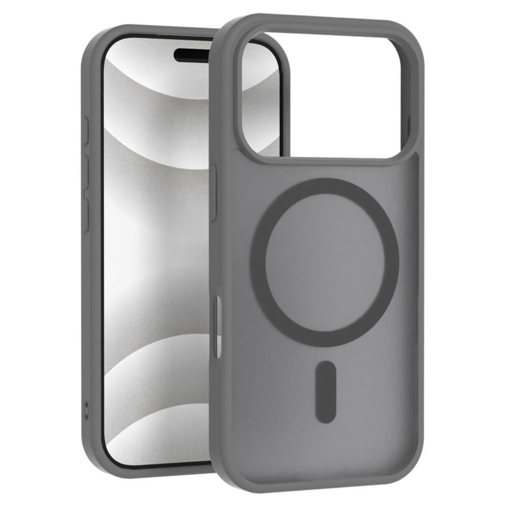Ultra-Thin Frosted Magnetic iPhone Case – Skin-Feel Spray Cover with Metal Button for iPhone 17–13 Pro Max