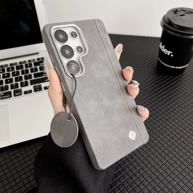 Business PU Leather Magnetic Phone Case for Samsung