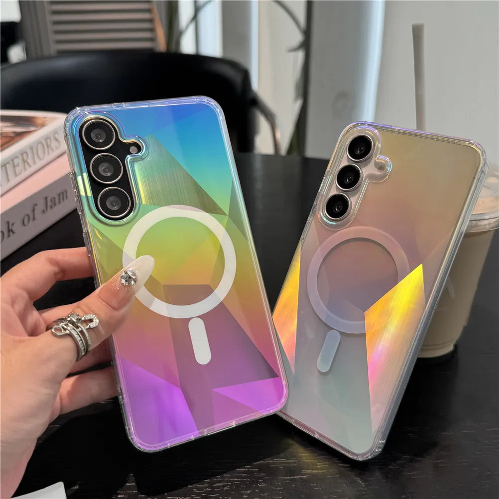 For Samsung New Gradient Magnetic Phone Case