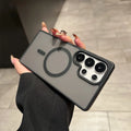 Luxury Matte Translucent Acrylic Magnetic Mobile Phone Case