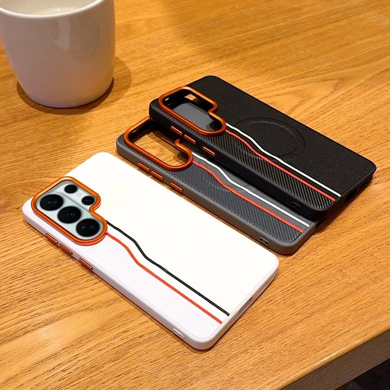 Luxury Magnetic Leather Case for Samsung Galaxy
