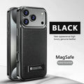 Business Electroplated PU Leather Magnetic Phone Case for iPhone
