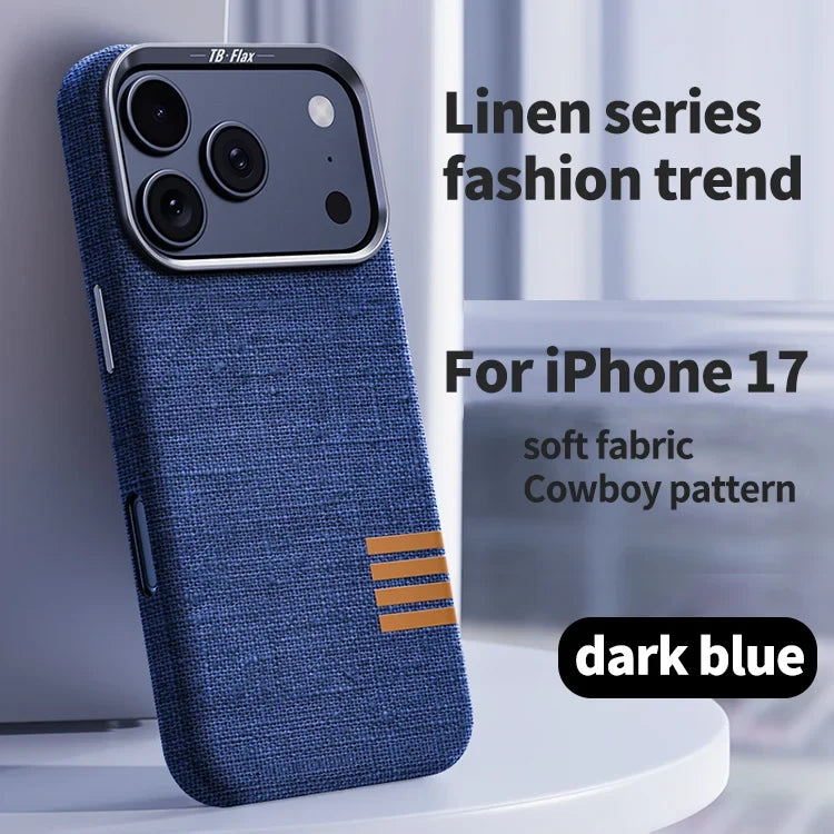 Premium Magnetic Linen iPhone Case - Shockproof Design