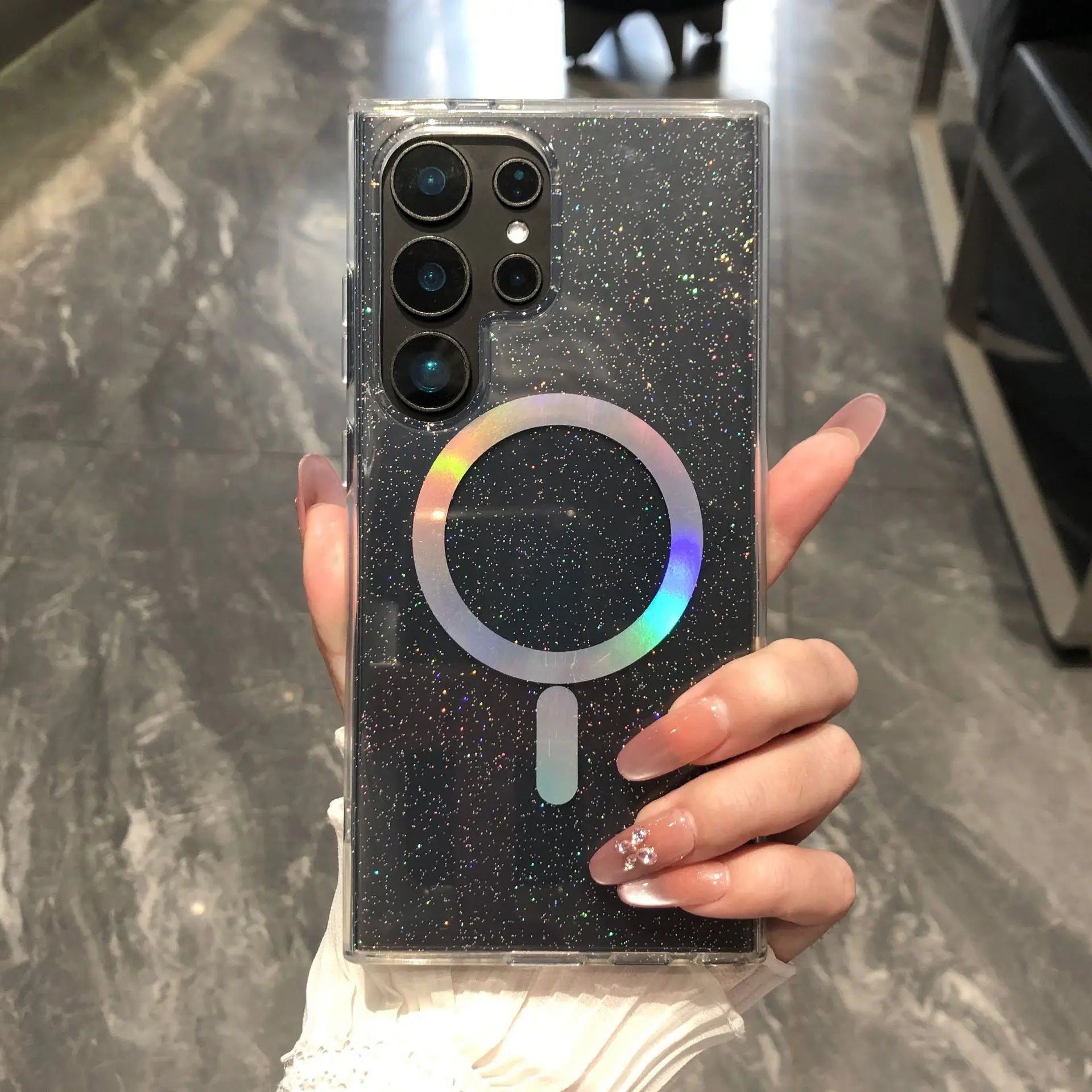 Bling Laser IMD Magnetic Ring Case for Samsung