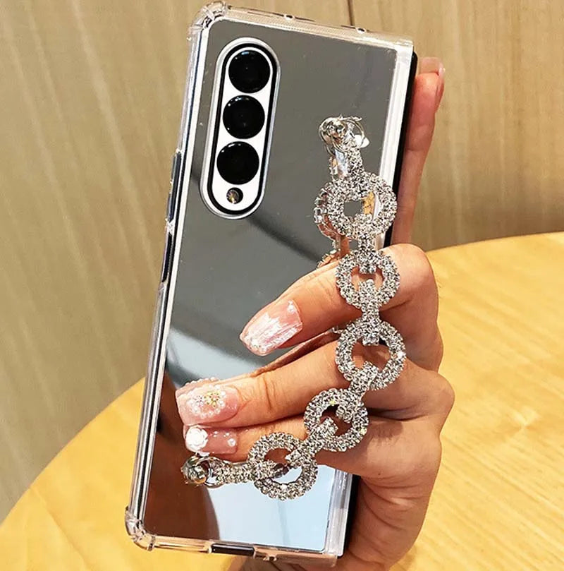Luxury Electroplating Mirror Design Bling Phone Strap