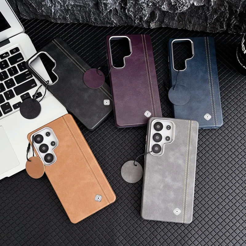 Business PU Leather Magnetic Phone Case for Samsung