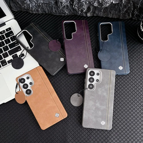 Business PU Leather Magnetic Phone Case for Samsung