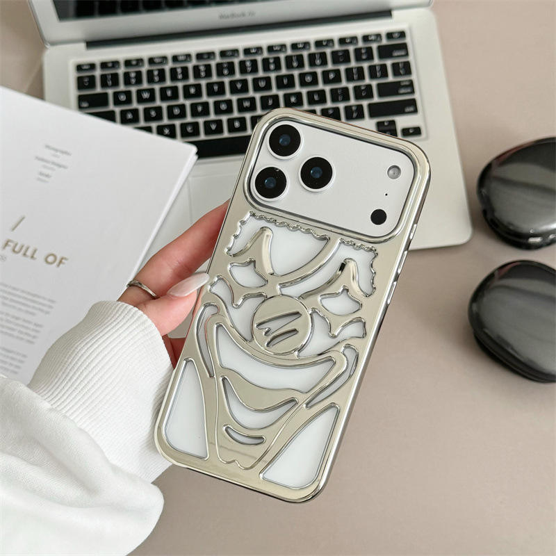 Electroplated Clown Design Phone Case