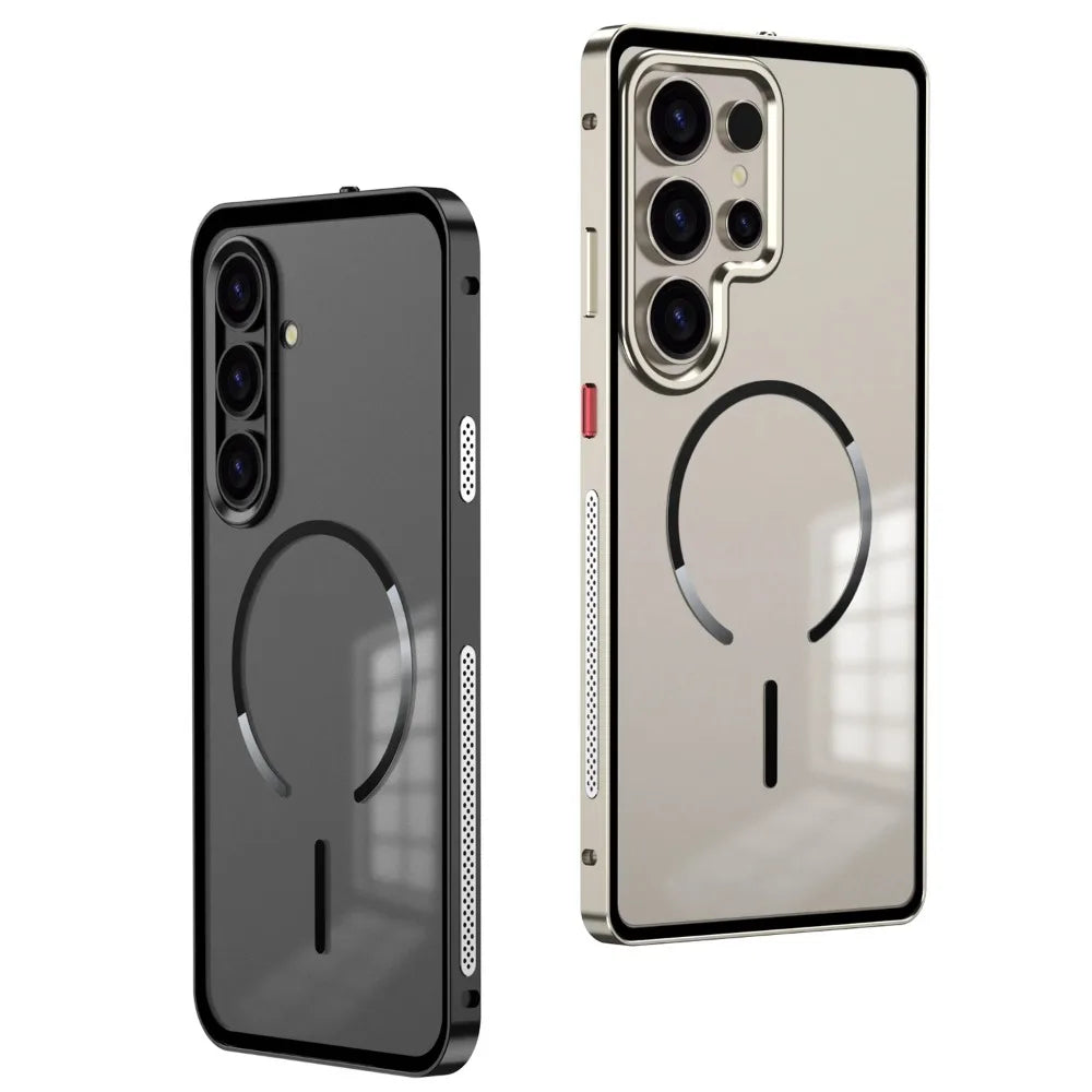 Metal Border Frosted PC Backplate Phone Case
