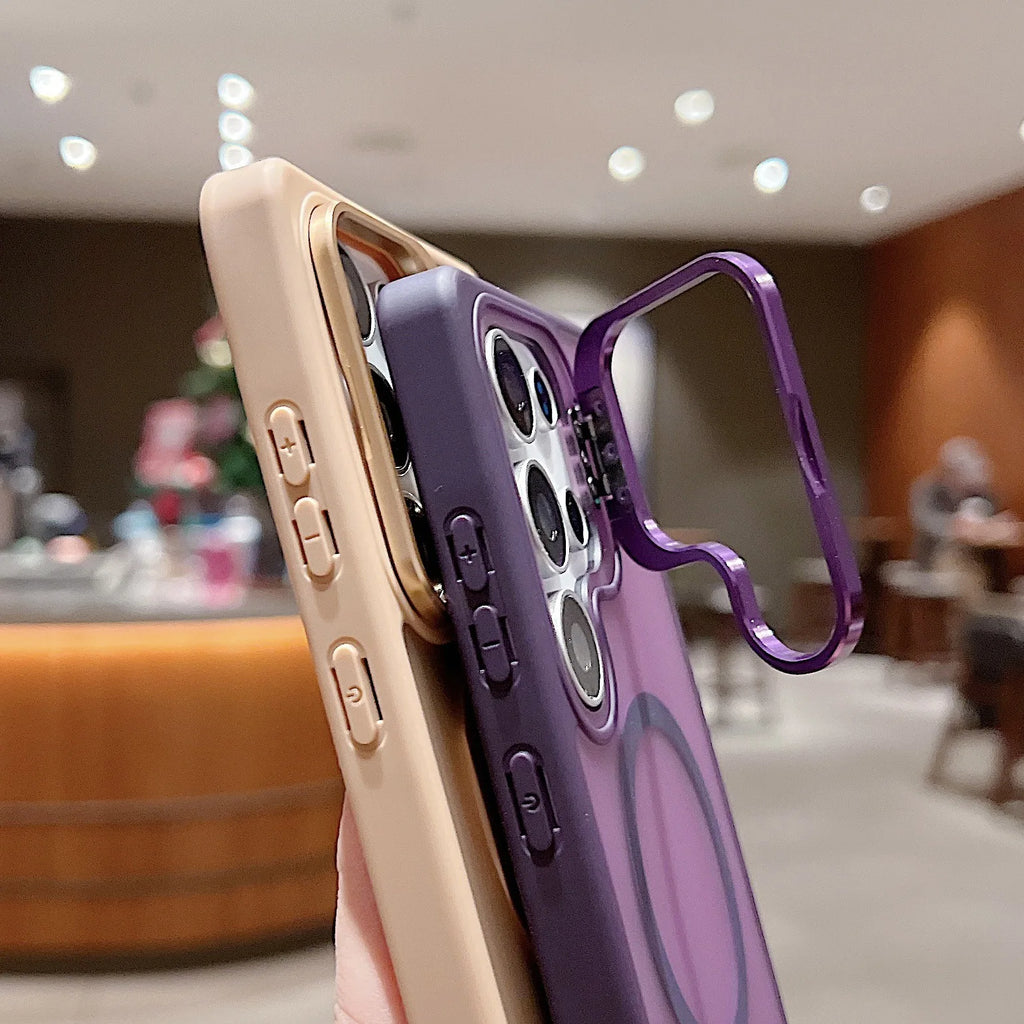 Luxury Wireless Charging Magnetic Matte Colorful Transparent Phone case